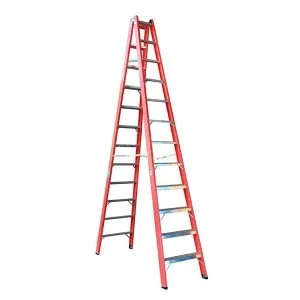Escada de Pintor Dupla em Fibra com 10 Degraus 3,0mts